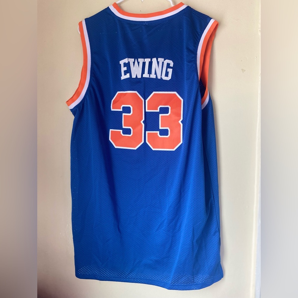 Embroidered Patrick Ewing Basketball Jersey New York Knicks
